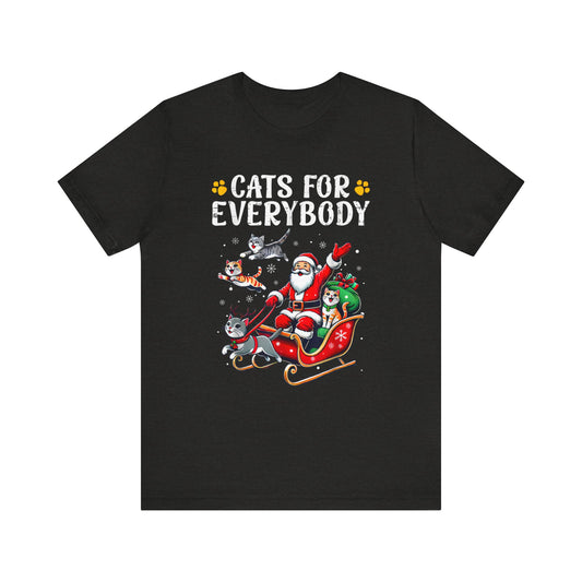 Cats For Everybody Christmas Cat Funny Xmas Santa T-Shirt