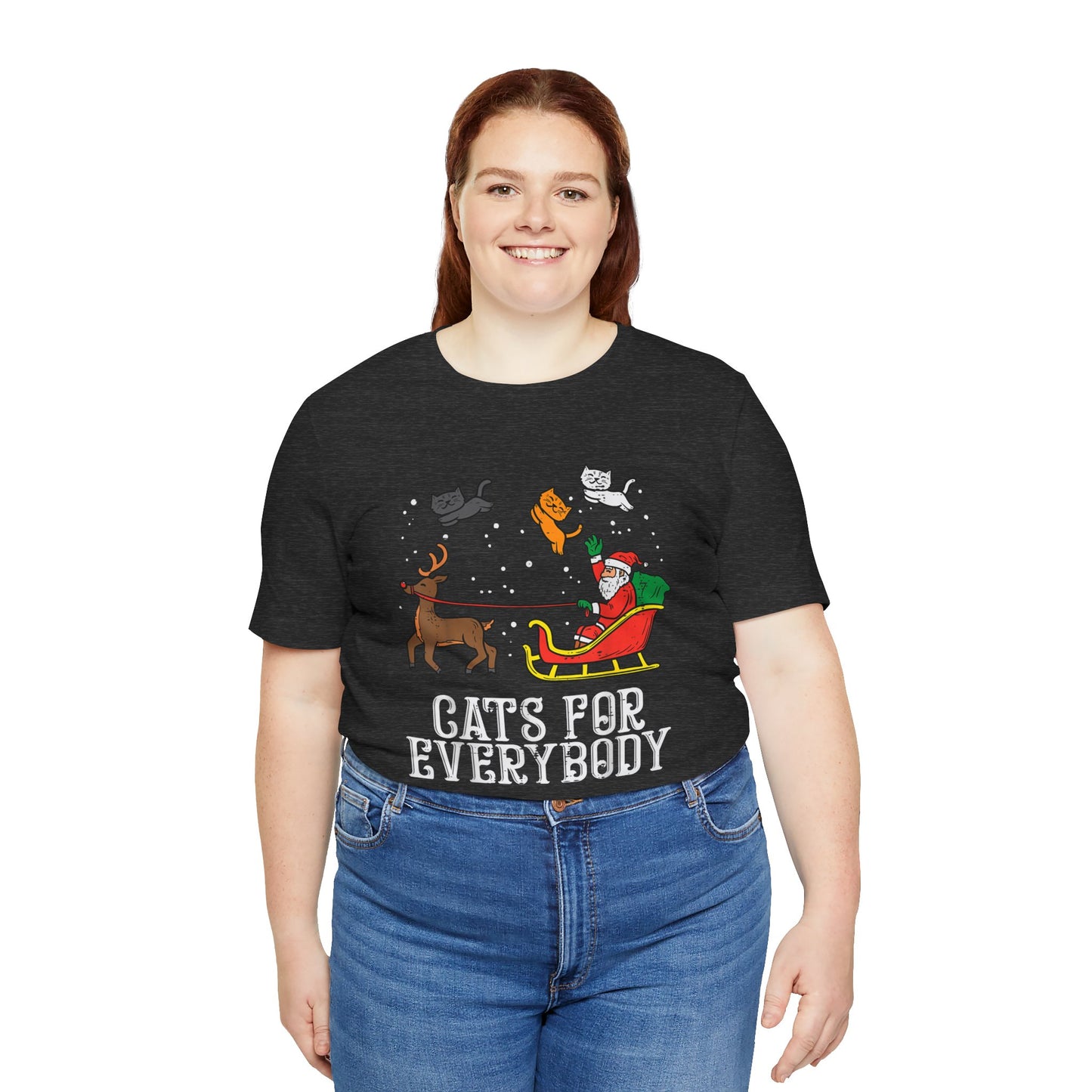 Cats For Everybody Christmas Cat Funny Xmas Santa T-Shirt