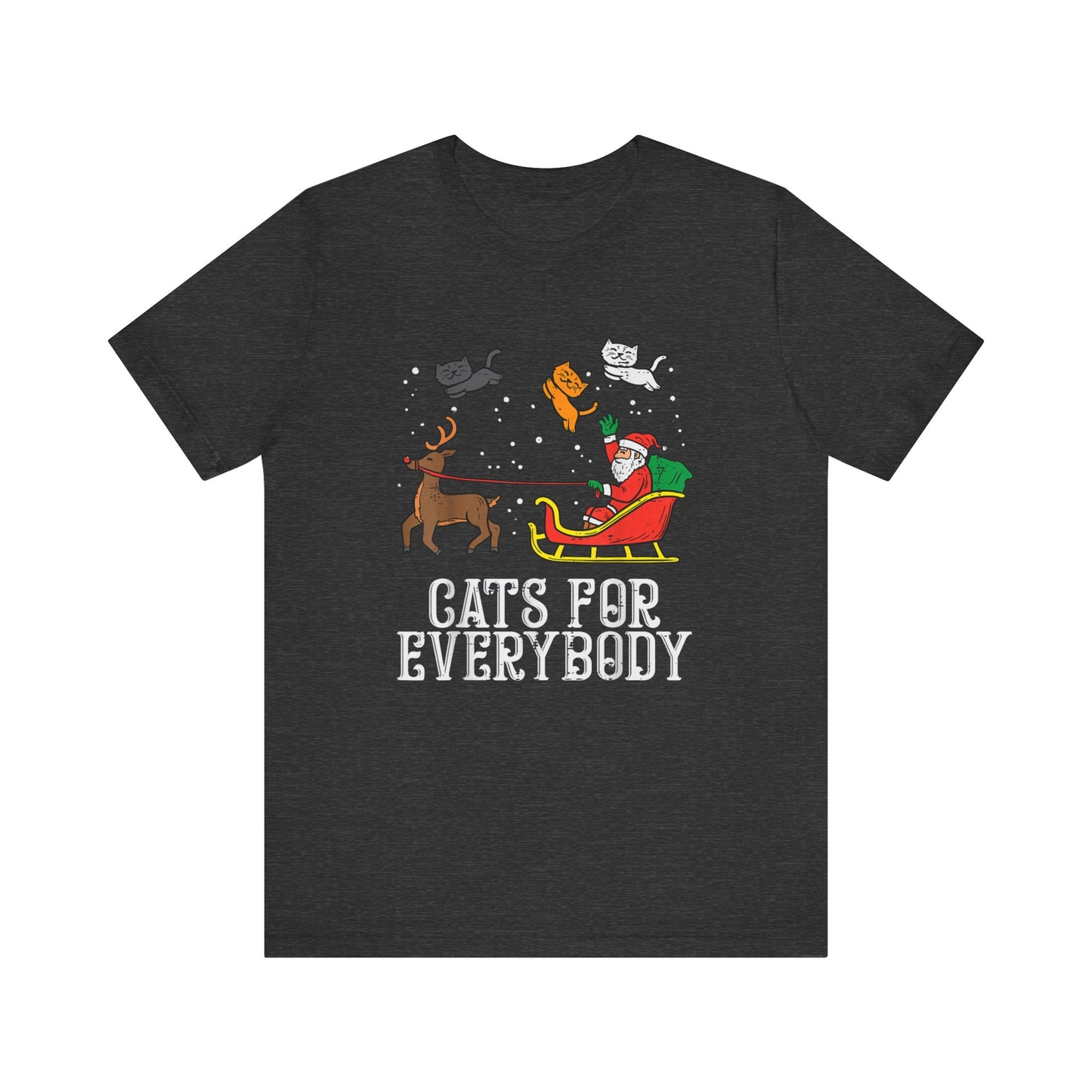 Cats For Everybody Christmas Cat Funny Xmas Santa T-Shirt