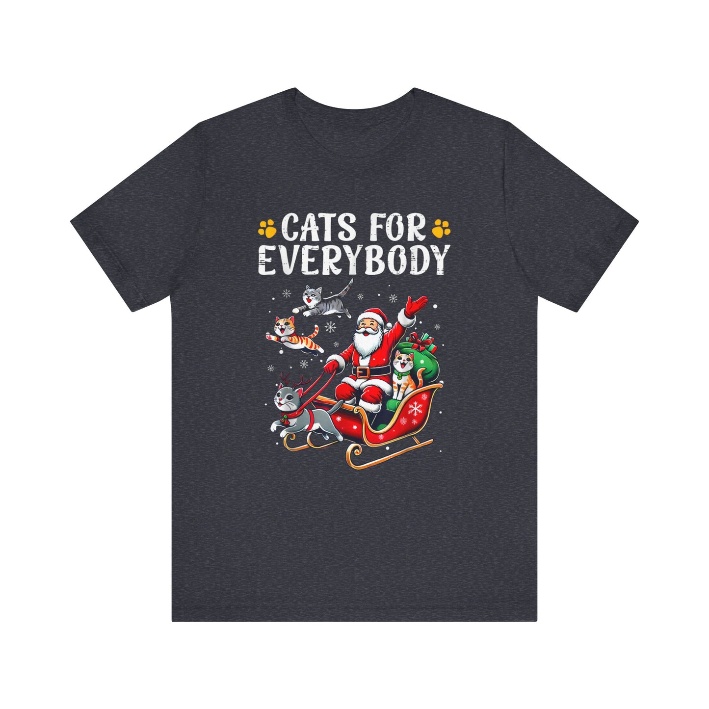 Cats For Everybody Christmas Cat Funny Xmas Santa T-Shirt