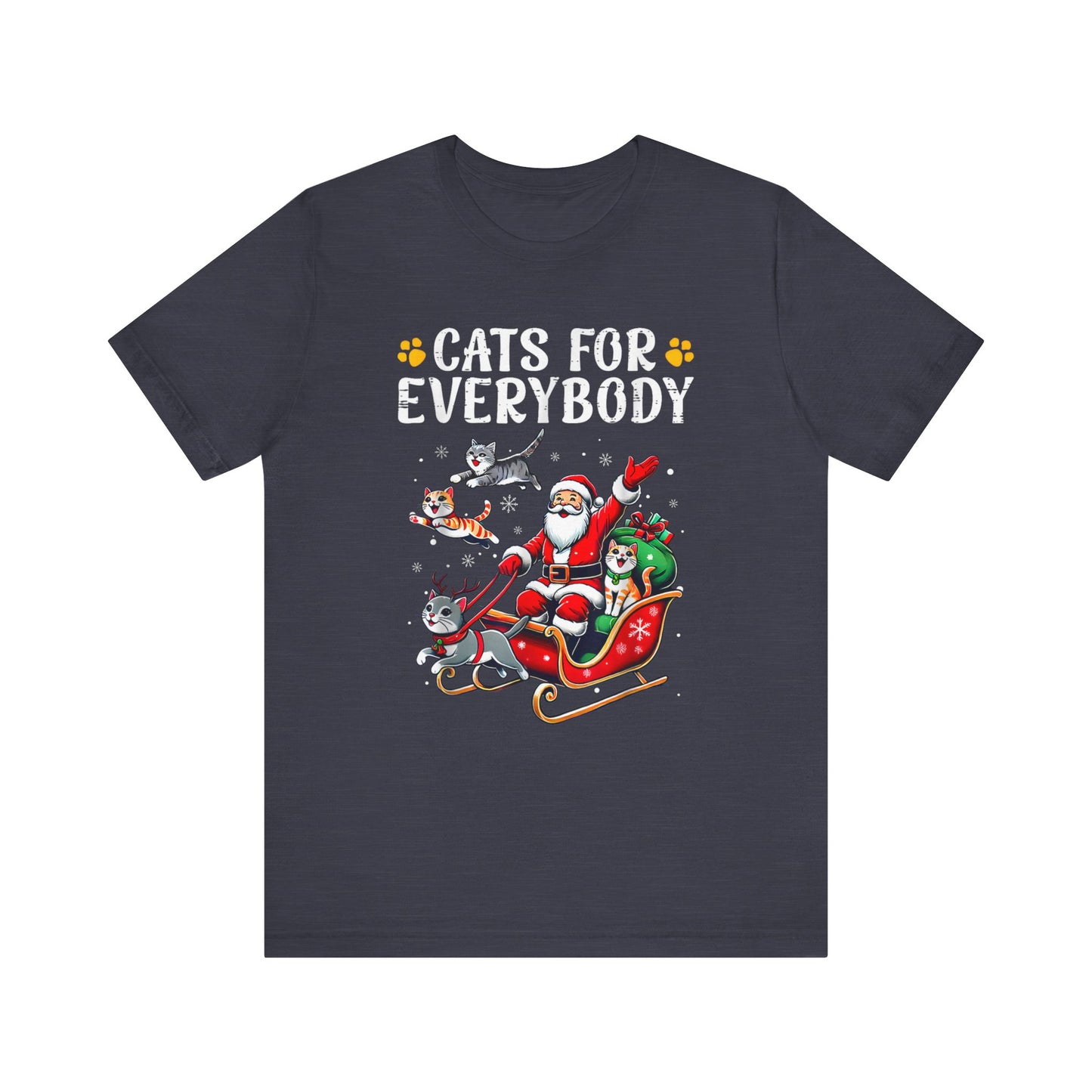 Cats For Everybody Christmas Cat Funny Xmas Santa T-Shirt