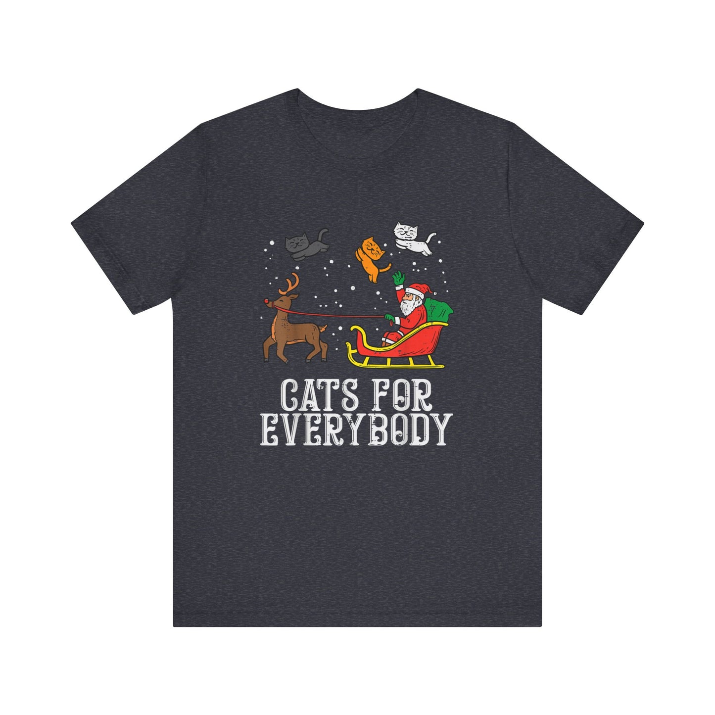 Cats For Everybody Christmas Cat Funny Xmas Santa T-Shirt