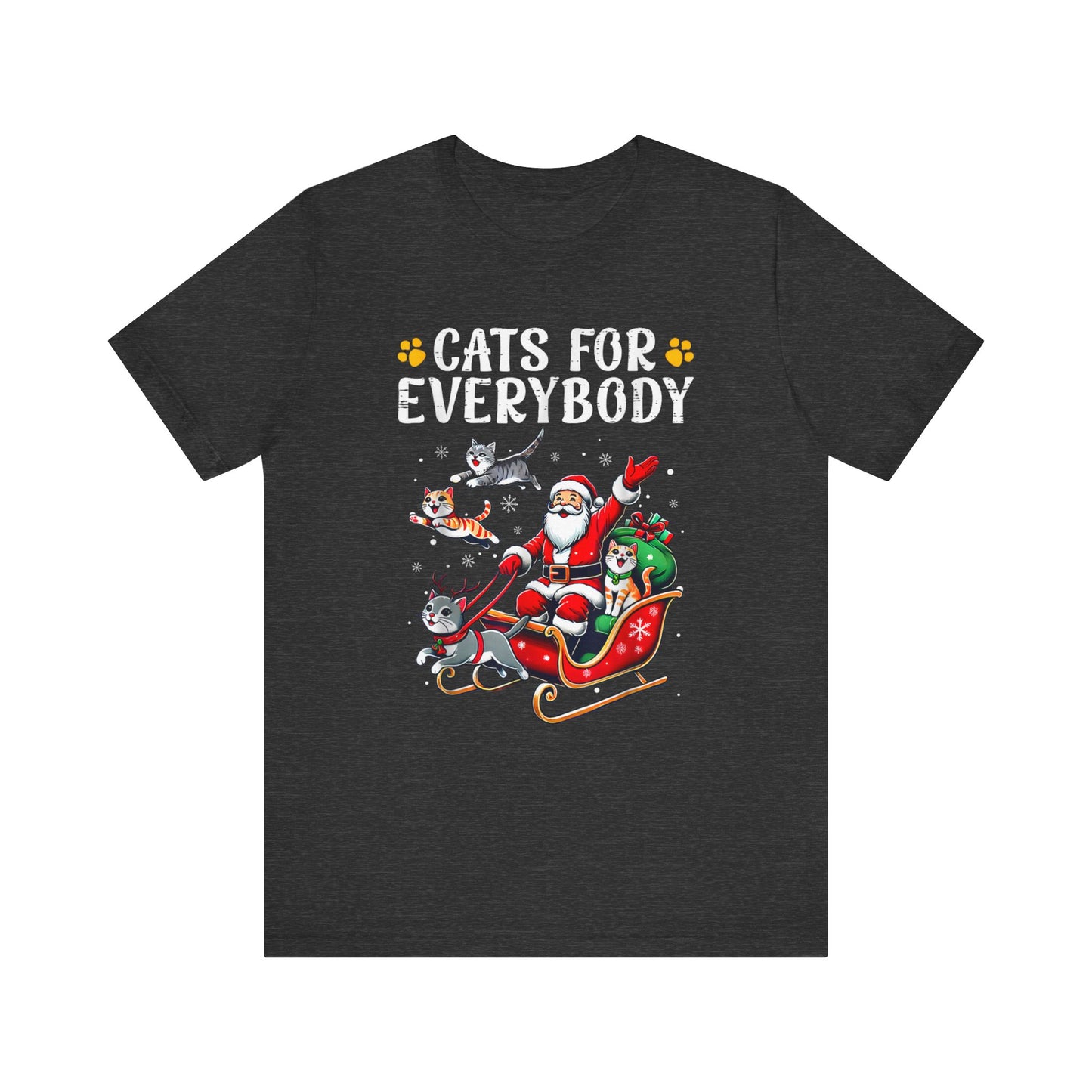 Cats For Everybody Christmas Cat Funny Xmas Santa T-Shirt