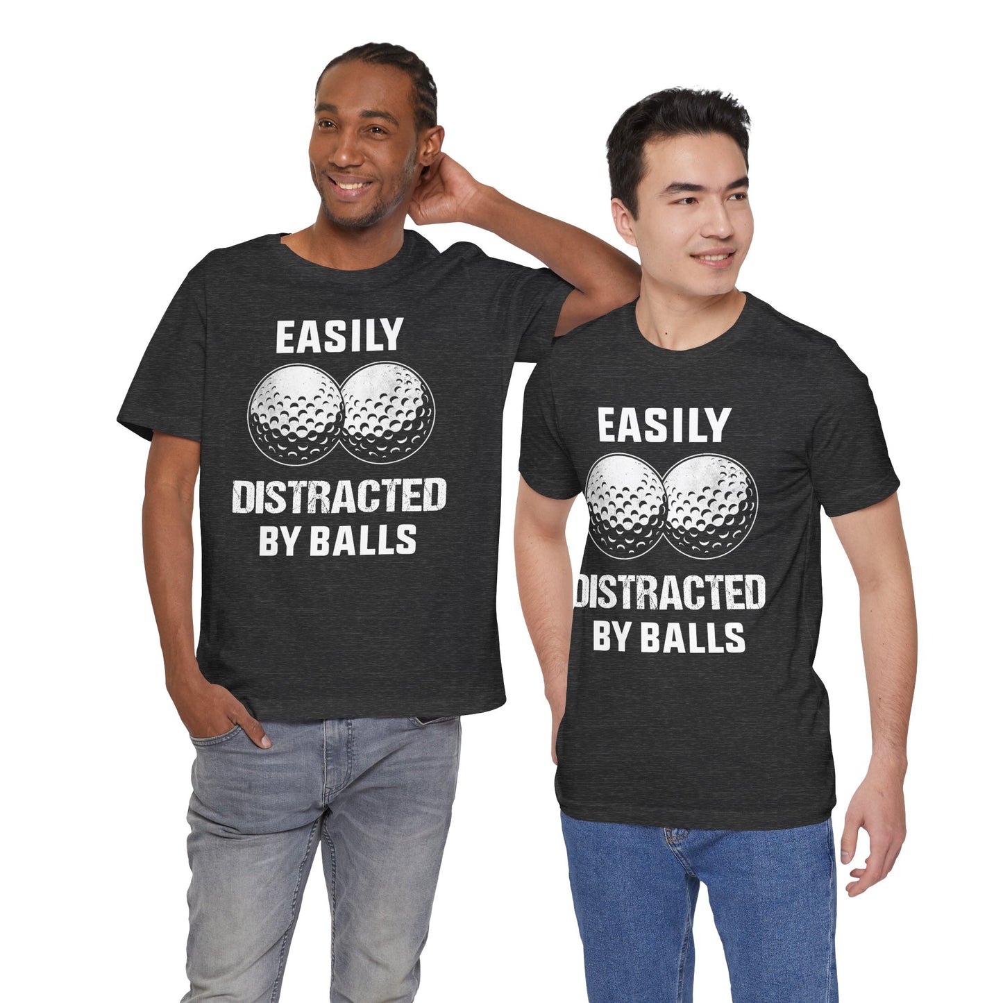Funny Easily Distracted by Balls golf lover T-shirt