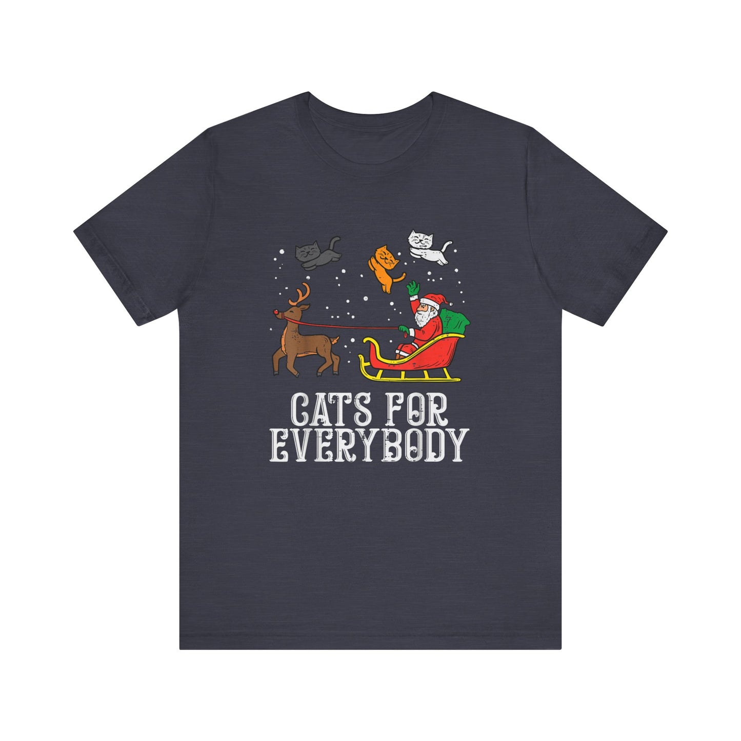 Cats For Everybody Christmas Cat Funny Xmas Santa T-Shirt