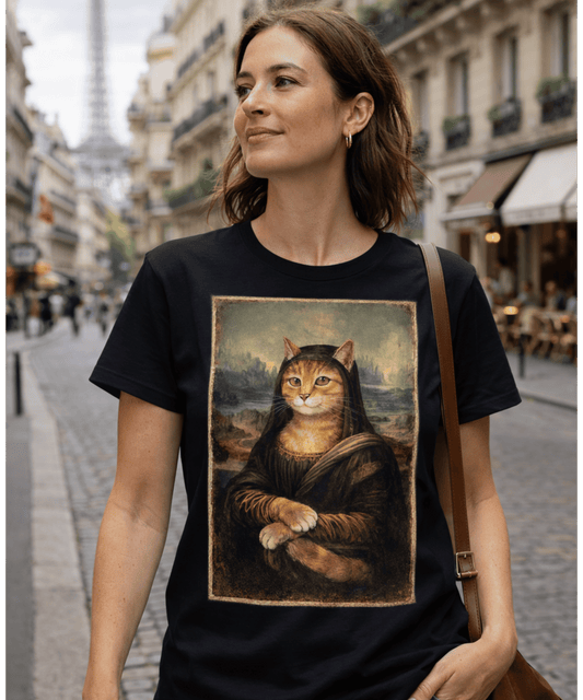 T-Shirt Chat Mona Lisa Vintage